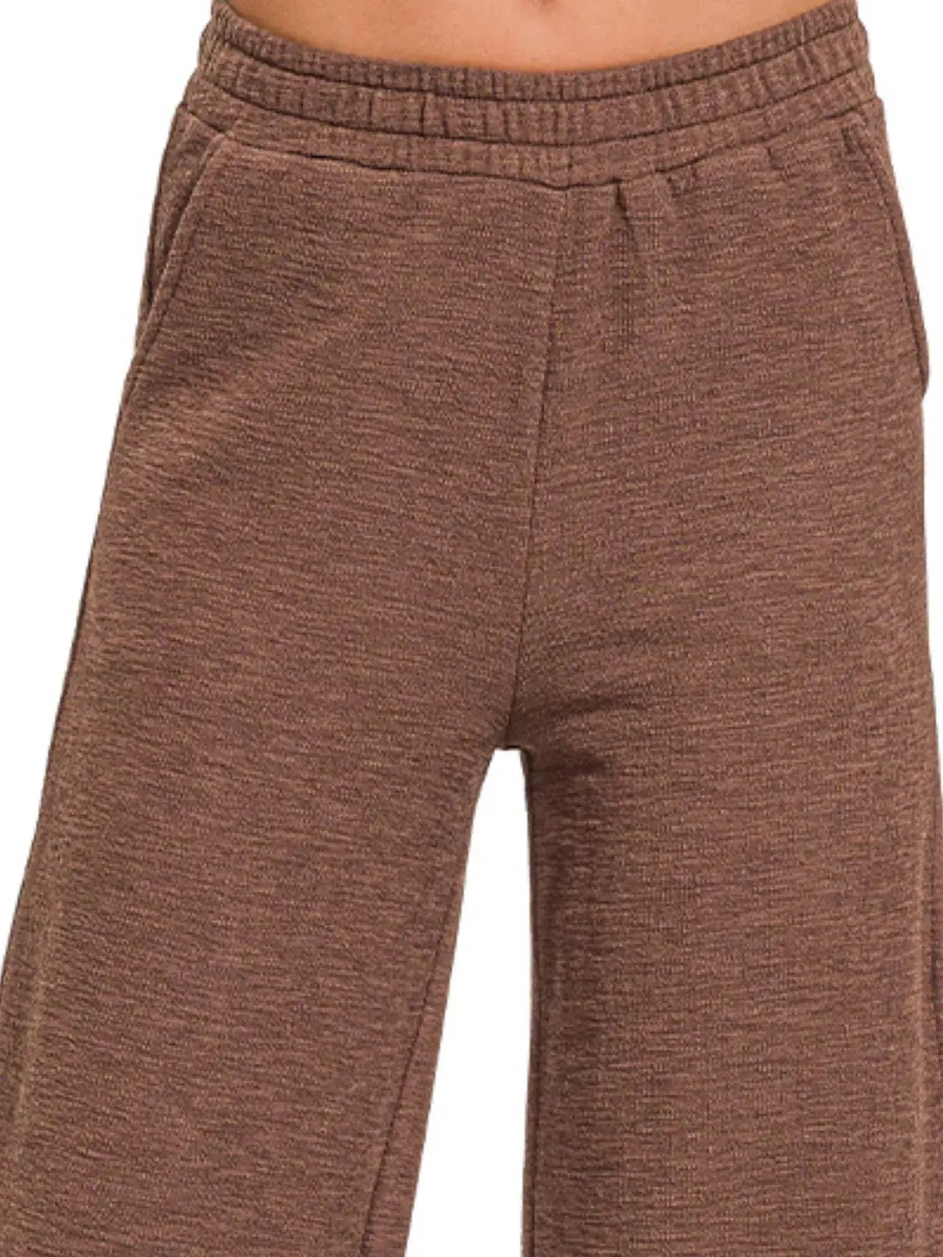 Zenana Cotton Slub Wide Leg Pants