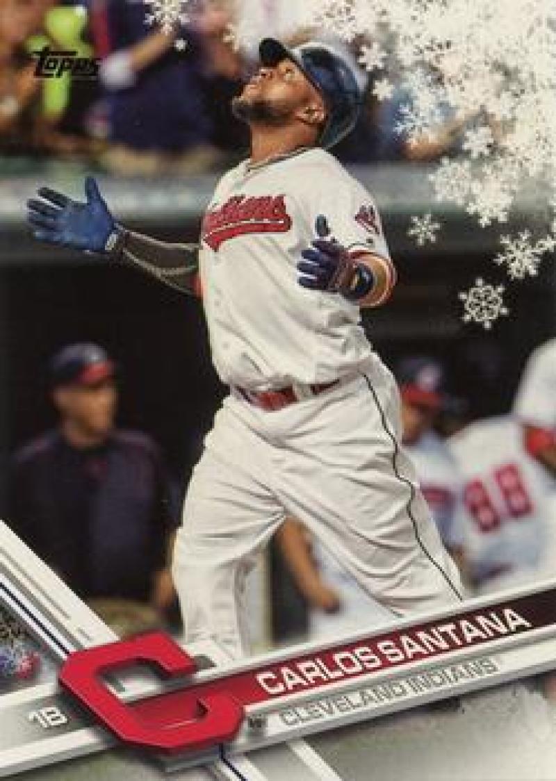 2017 Topps Holiday #HMW197 Carlos Santana NM-MT Indians
