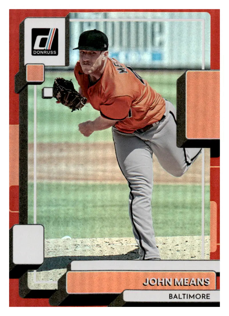 2022 Donruss Holo Red #128 John Means NM-MT