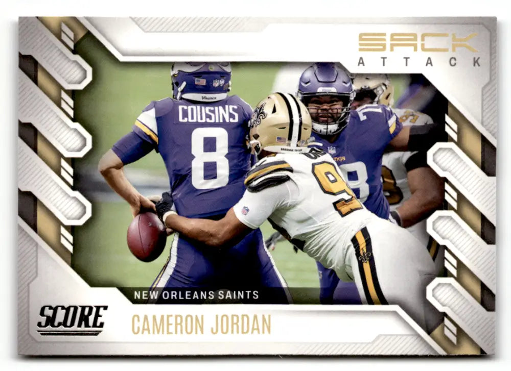 2022 Score Sack Attack #5 Cameron Jordan NM Near Mint