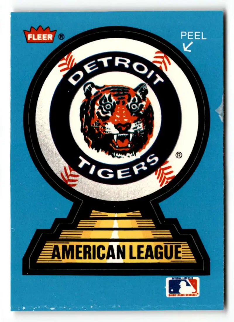 1987 Fleer #NNO Detroit Tigers Team Stickers NM 