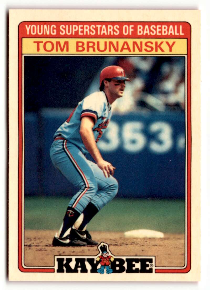 1986 Topps Kay-Bee Young Superstars of Baseball #4 Tom Brunansky NrMt-Mt