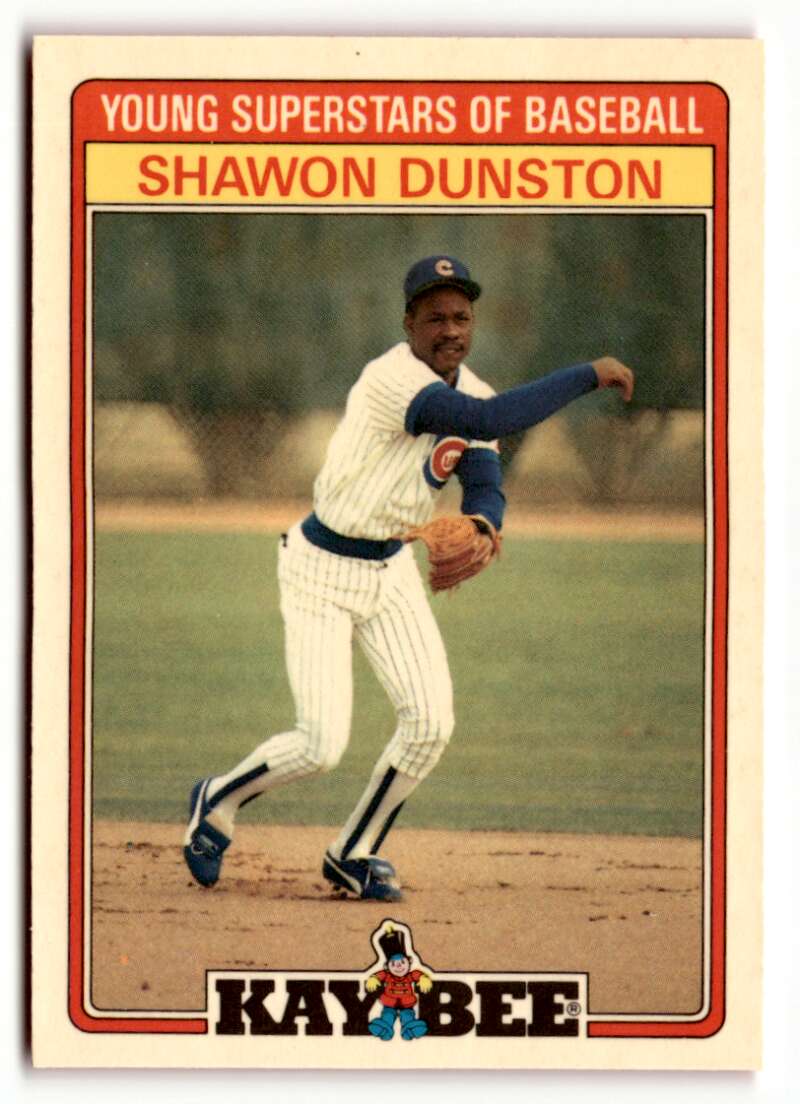 1986 Topps Kay-Bee Young Superstars of Baseball #9 Shawon Dunston NrMt-Mt