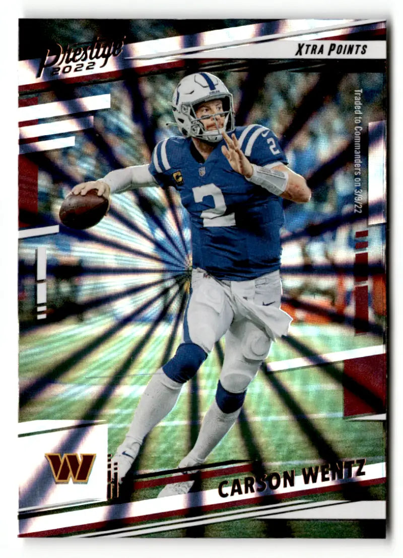 2022 Panini Prestige Xtra Points Sunburst #123 Carson Wentz NM-MT