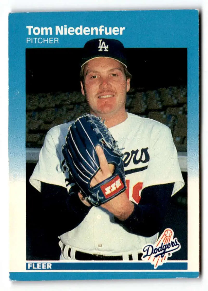 1987 Fleer #448 Tom Niedenfuer Los Angeles Dodgers Baseball Cards