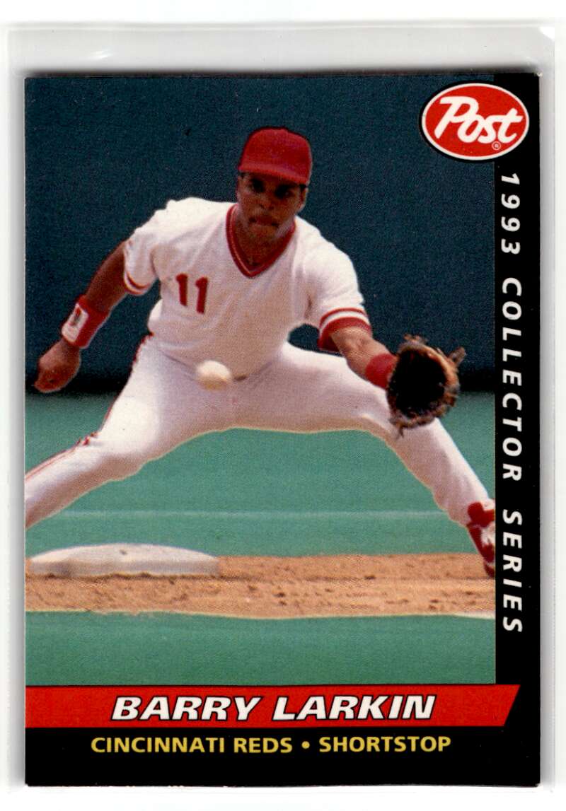 1993 Post Cereal #28 Barry Larkin    Cincinnati Reds Baseball Cards 