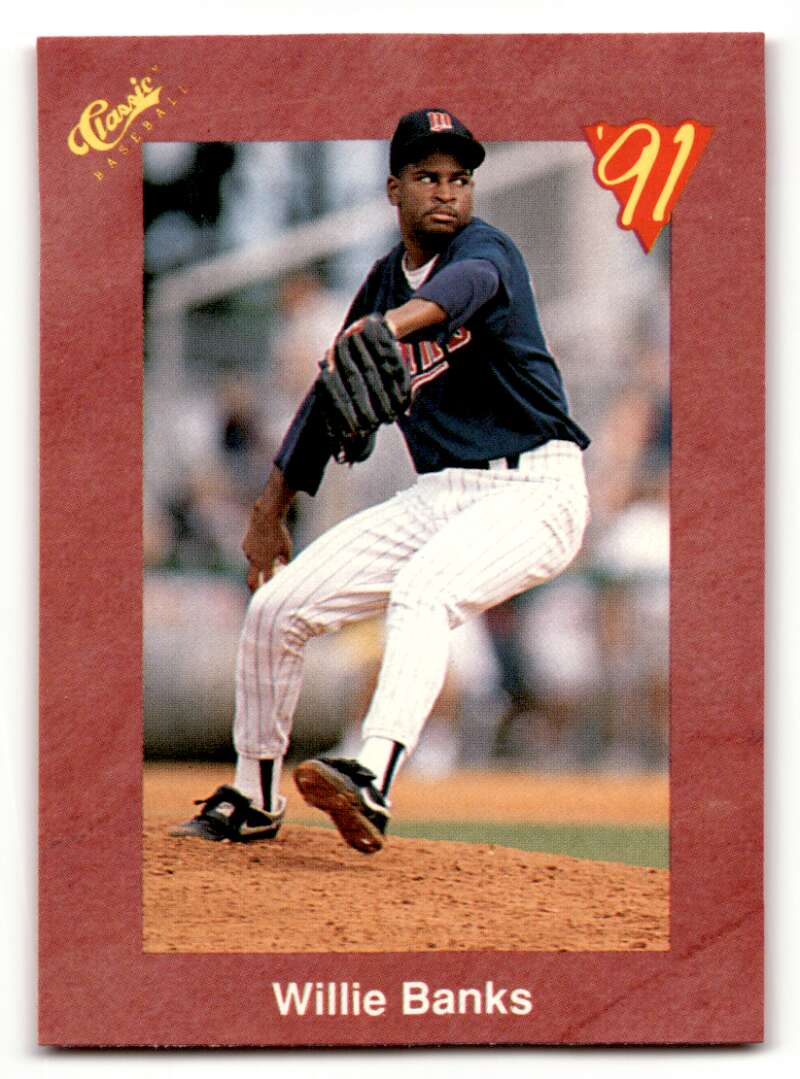 1991 Classic II #T57 Willie Banks    Minnesota Twins Baseball Cards 