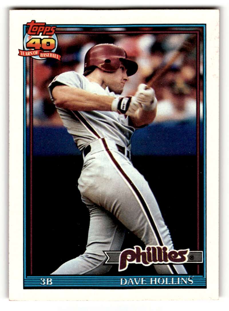 1991 Topps #264 Dave Hollins    Philadelphia Phillies Baseball Cards 