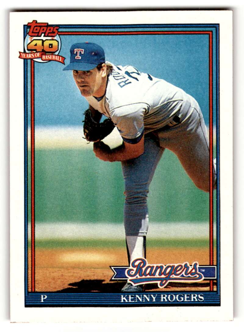 1991 Topps #332 Kenny Rogers    Texas Rangers Baseball Cards 
