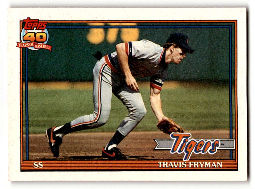 1991 Topps #128 Travis Fryman    Detroit Tigers Baseball Cards 