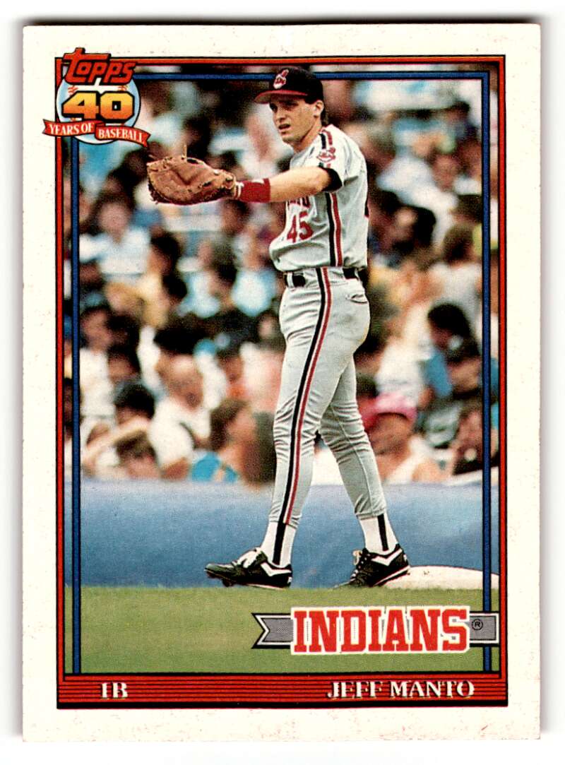 1991 Topps #488 Jeff Manto    Cleveland Indians Baseball Cards 