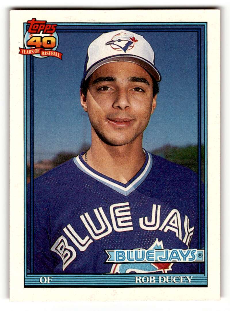 1991 Topps #101 Rob Ducey    Toronto Blue Jays Baseball Cards 