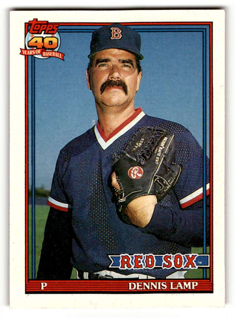 1991 Topps #14 Dennis Lamp    Boston Red Sox Baseball Cards 