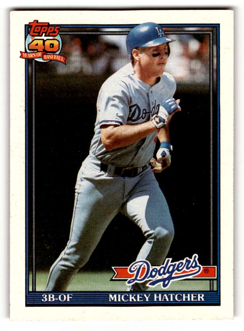 1991 Topps #152 Mickey Hatcher    Los Angeles Dodgers Baseball Cards 
