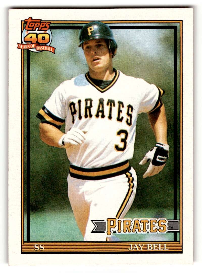 1991 Topps #293 Jay Bell    Pittsburgh Pirates Baseball Cards 