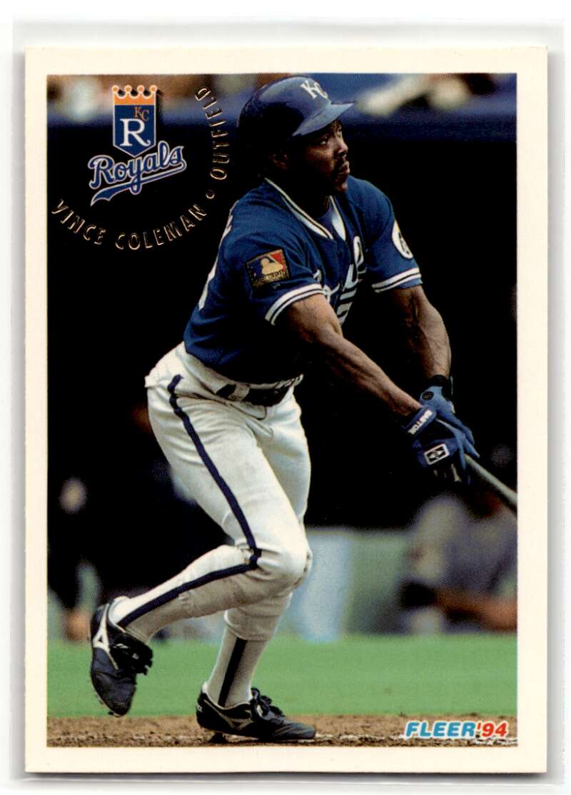 1994 Fleer Update #U47 Vince Coleman    Kansas City Royals Baseball Cards 