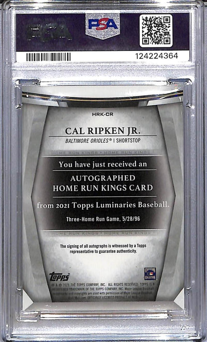 2021 Topps Luminaries Home Run Kings #HRK-CR Cal Ripken Jr. PSA 9 MINT Auto 7/15 Baltimore Orioles  Image 2