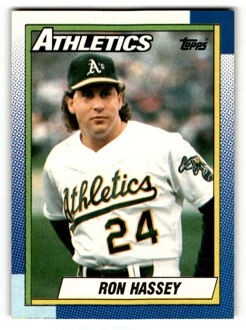 1990 Topps #527 Ron Hassey    Oakland Athletics Baseball Cards EX/NM