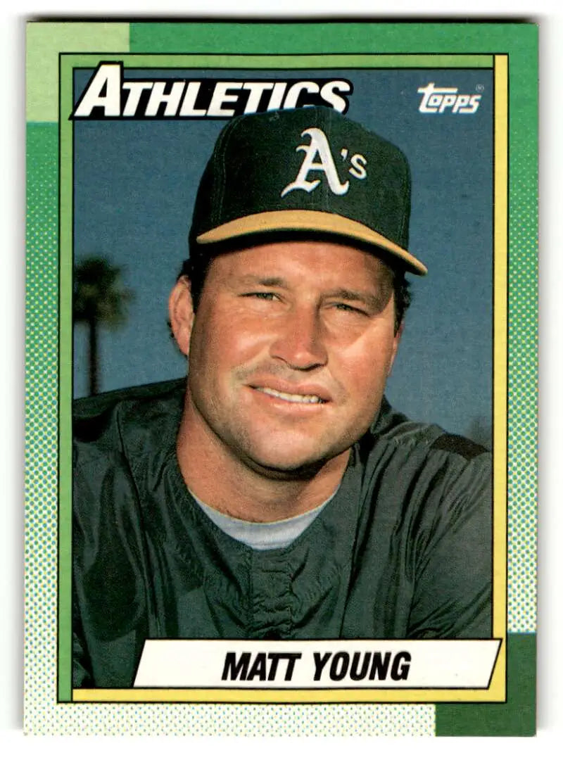 1990 Topps #501 Matt Young    Oakland Athletics Baseball Cards EX/NM