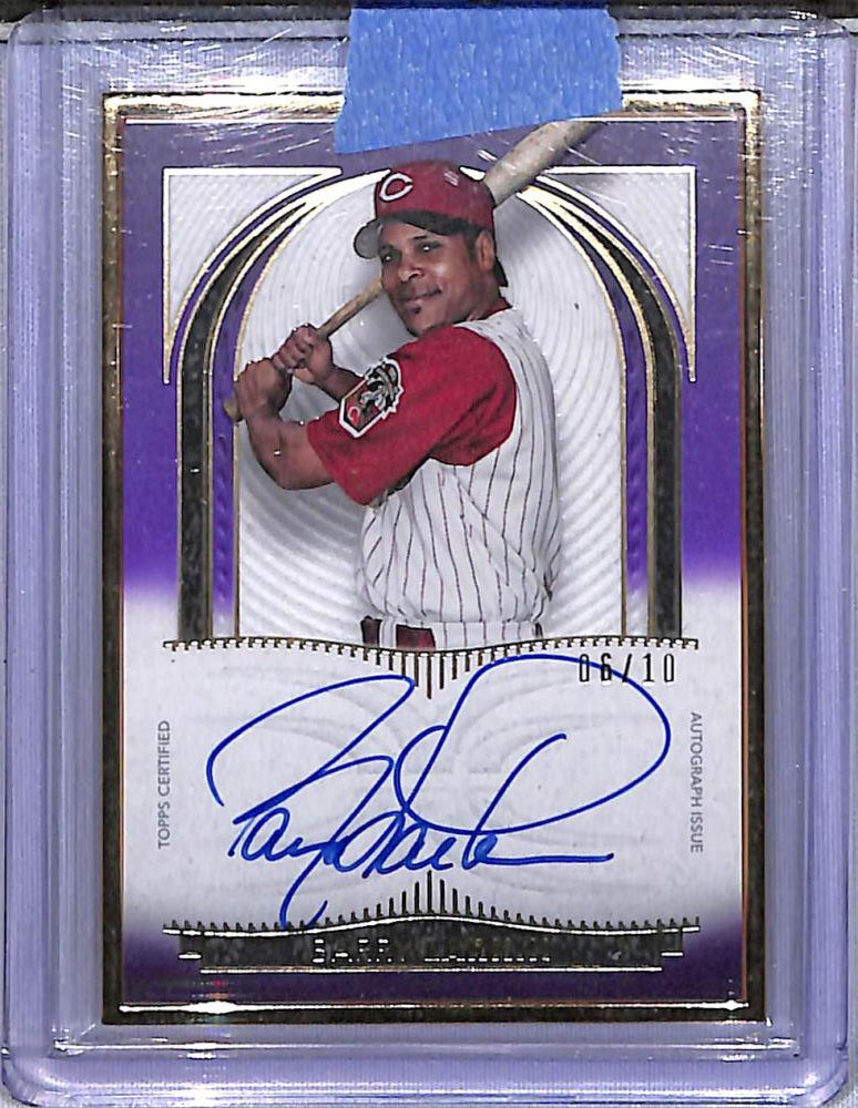 2021 Topps Definative Purple #DCFA-BL Barry Larkin NM-MT Auto 6/10 Cincinnati Reds  Image 1