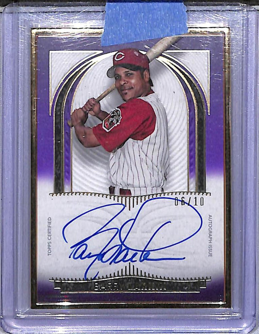 2021 Topps Definative Purple #DCFA-BL Barry Larkin NM-MT Auto 6/10 Cincinnati Reds  Image 1