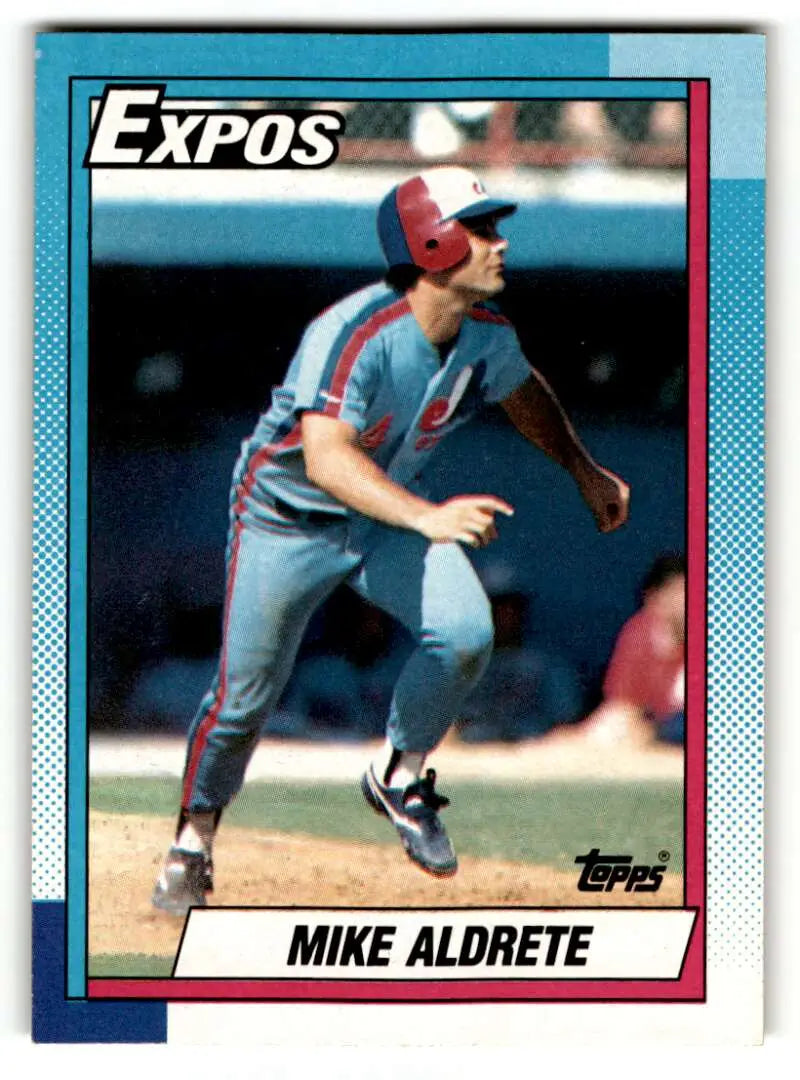 1990 Topps #589 Mike Aldrete    Montreal Expos Baseball Cards EX/NM