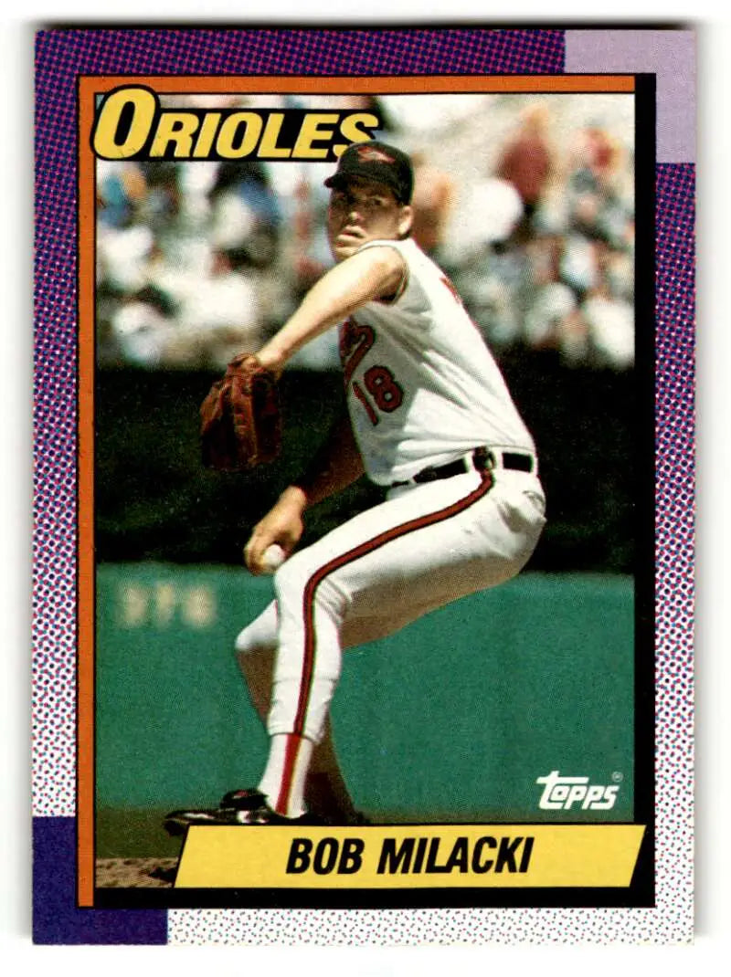 1990 Topps #73 Bob Milacki    Baltimore Orioles Baseball Cards EX/NM
