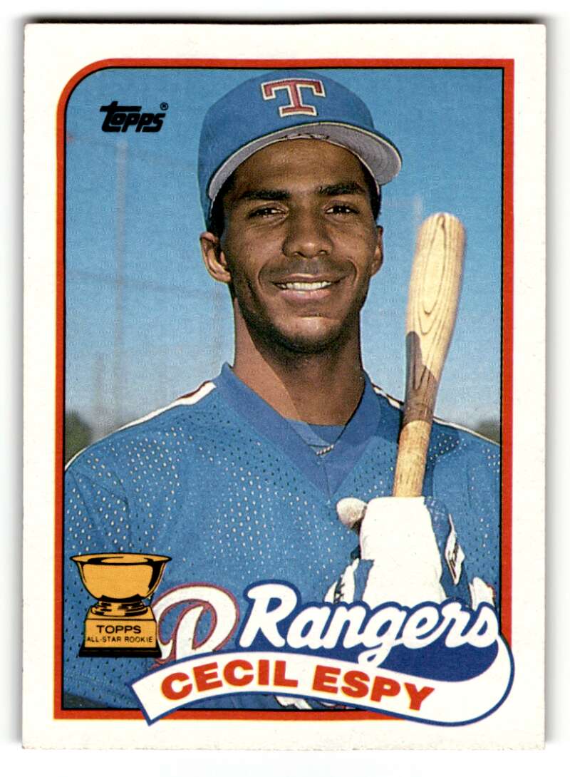1989 Topps #221 Cecil Espy    Texas Rangers Baseball Cards EX/NM