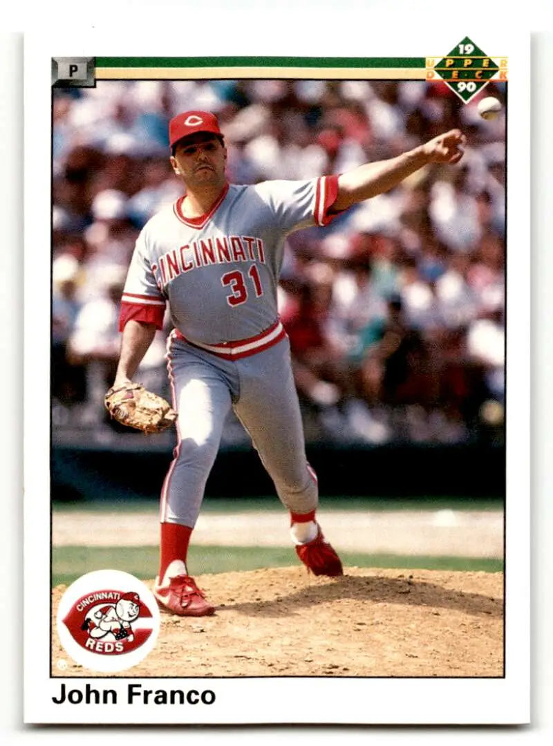 1990 Upper Deck #139 John Franco    Cincinnati Reds Baseball Cards EX/NM