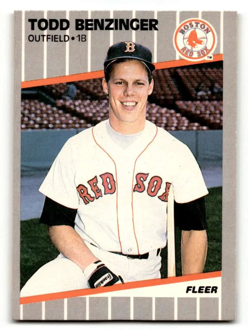 1989 Fleer #79 Todd Benzinger Boston Red Sox Baseball Cards NM Near Mint