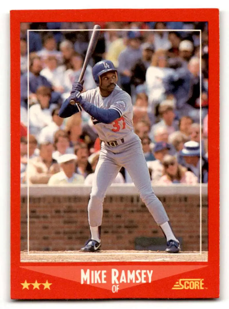 1988 Score #267 Mike Ramsey    Los Angeles Dodgers Baseball Cards EX/NM