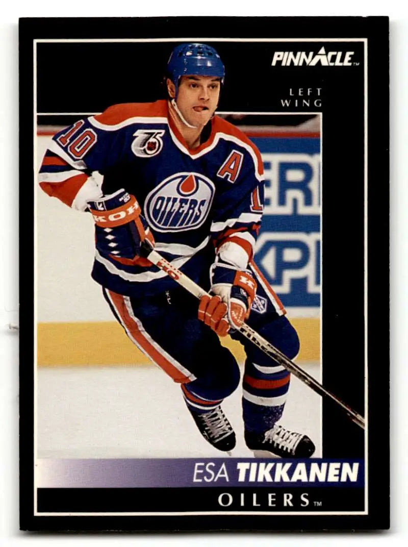 1992 Pinnacle #336 Esa Tikkanen    Edmonton Oilers Hockey Cards EX/NM