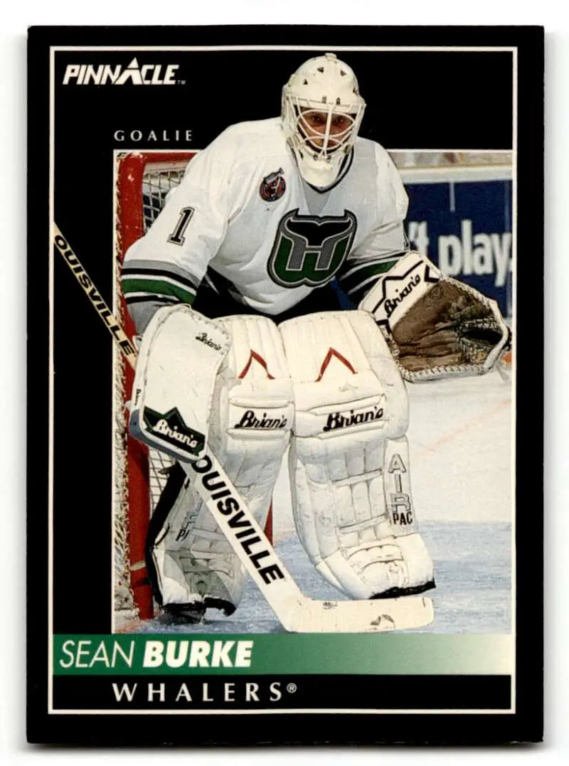 1992 Pinnacle #295 Sean Burke Hartford Whalers Hockey Cards EX/NM