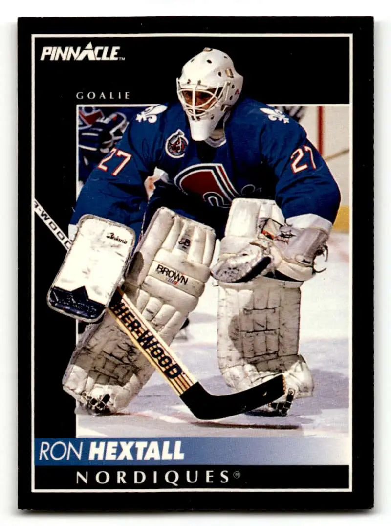 1992 Pinnacle #340 Ron Hextall Quebec Nordiques Hockey Cards EX/NM