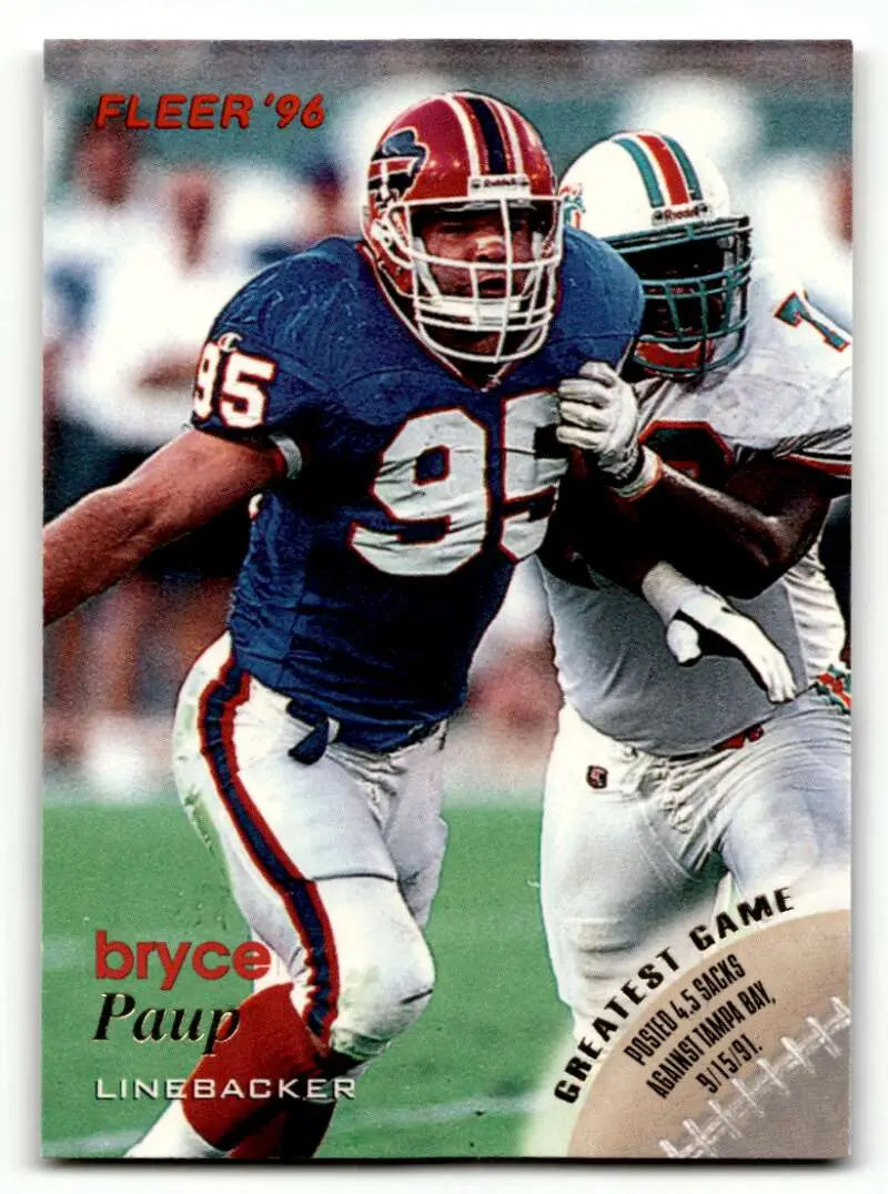 1996 Fleer #16 Bryce Paup    Buffalo Bills Football Cards NM Near Mint