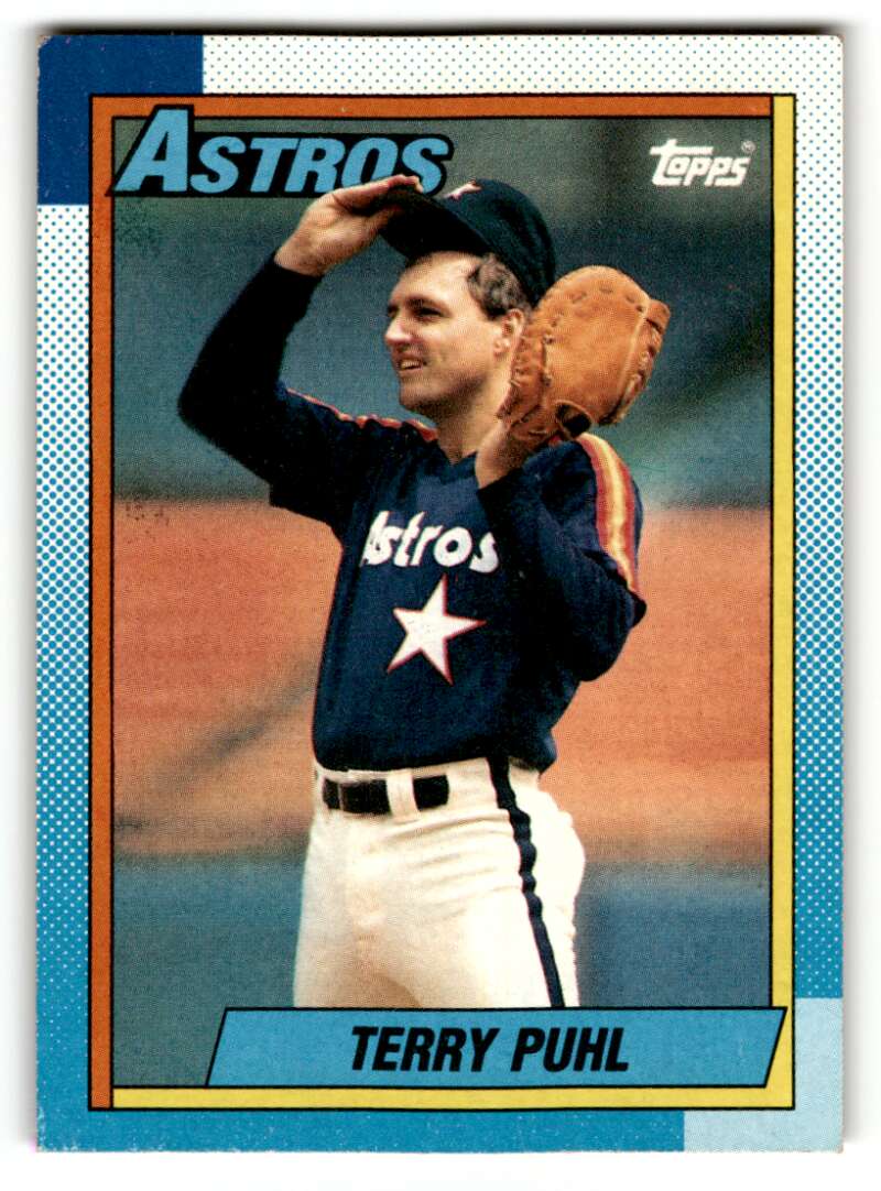 1990 Topps #494 Terry Puhl    Houston Astros Baseball Cards EX/NM