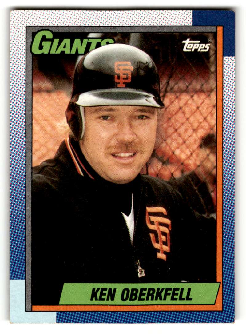 1990 Topps #488 Ken Oberkfell    San Francisco Giants Baseball Cards EX/NM