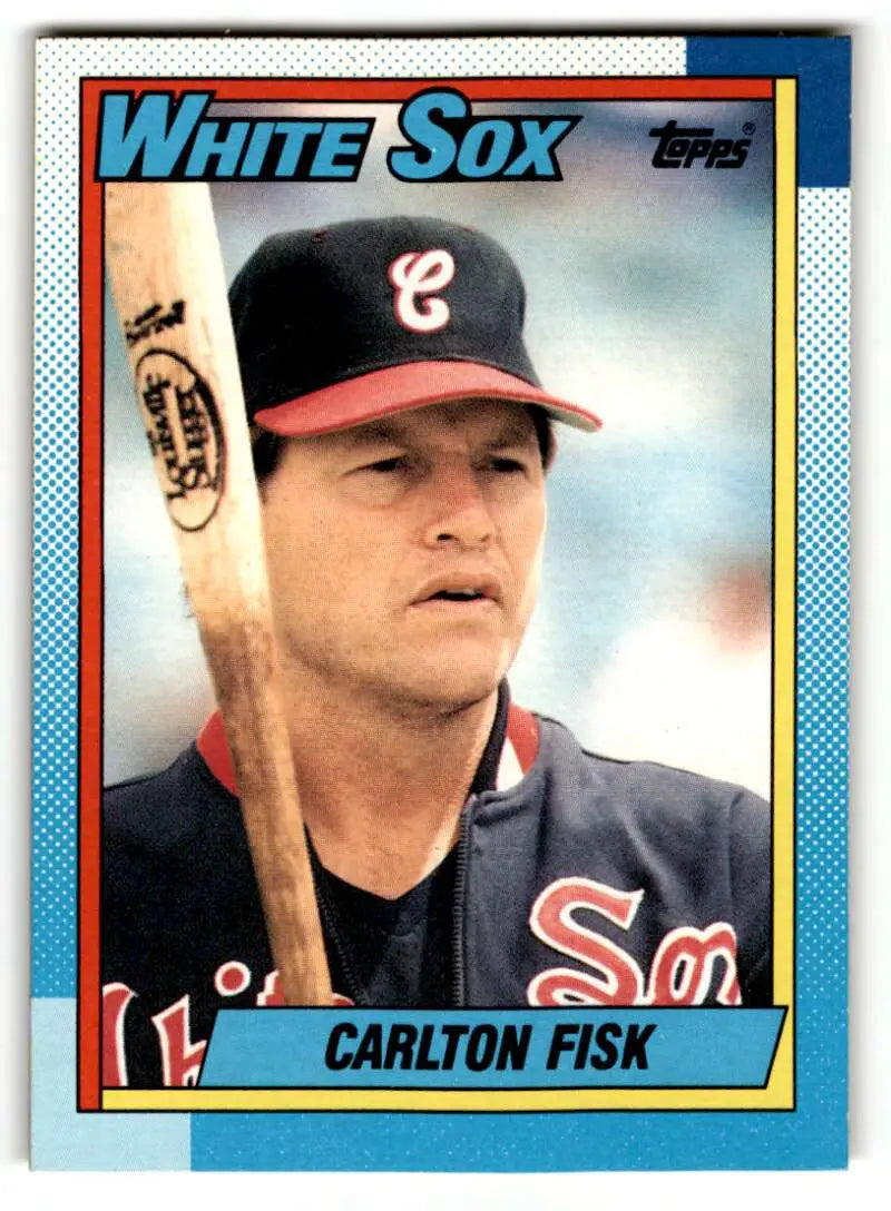 1990 Topps #420 Carlton Fisk    Chicago White Sox Baseball Cards EX/NM