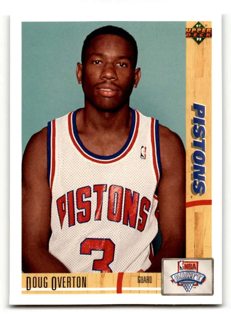 1991 Upper Deck #20 Doug Overton    Detroit Pistons Basketball Cards NM Near Mint
