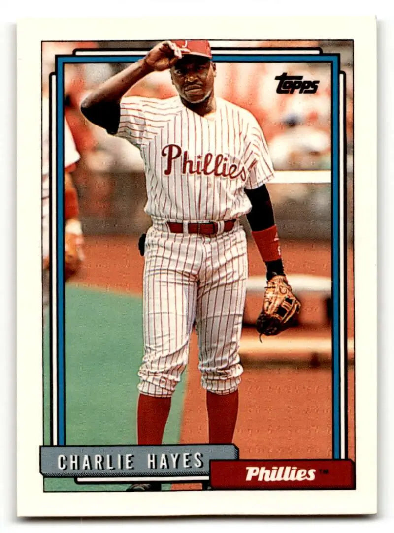 1992 Topps #754 Charlie Hayes    Philadelphia Phillies Baseball Cards EX/NM