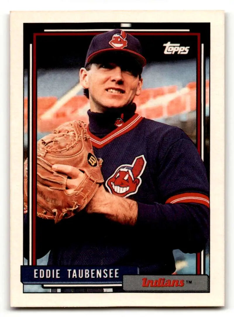 1992 Topps #427 Eddie Taubensee    Cleveland Indians Baseball Cards EX/NM