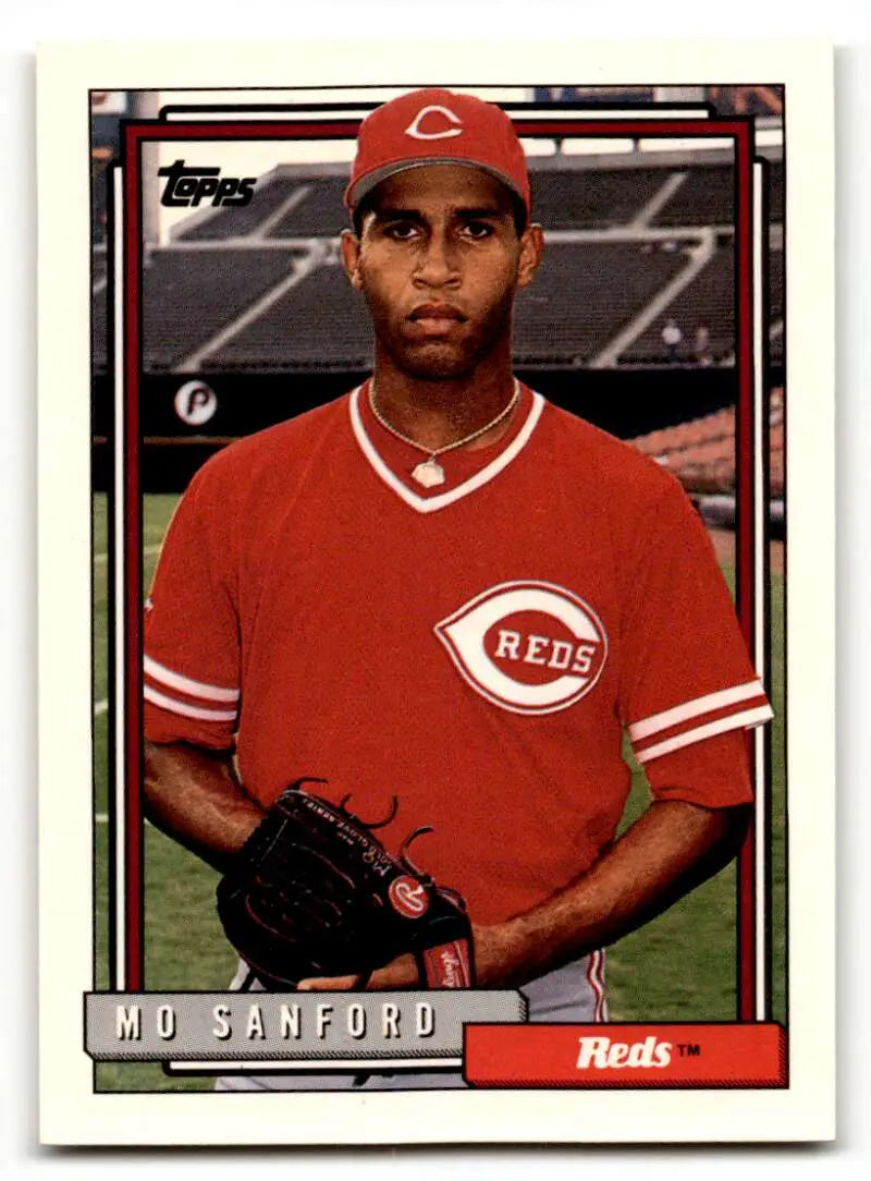1992 Topps #674 Mo Sanford    Cincinnati Reds Baseball Cards EX/NM