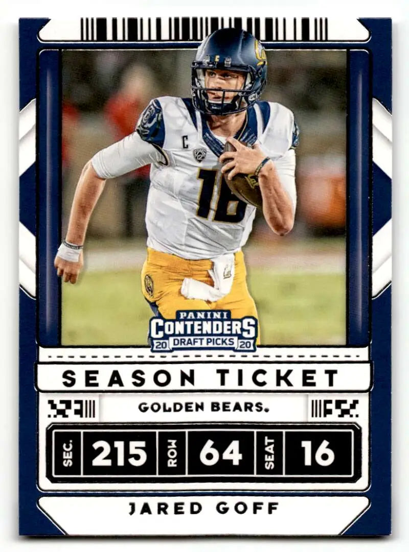 2020  Panini Contenders Draft Picks #47 Jared Goff Cal Golden Bears Football Cards NM Near Mint
