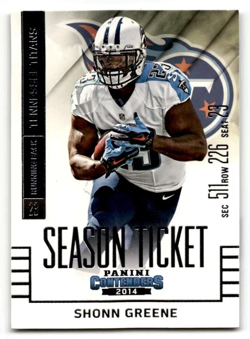 2014 Panini Contenders #97 Shonn Greene    Tennessee Titans Football Cards NM Near Mint