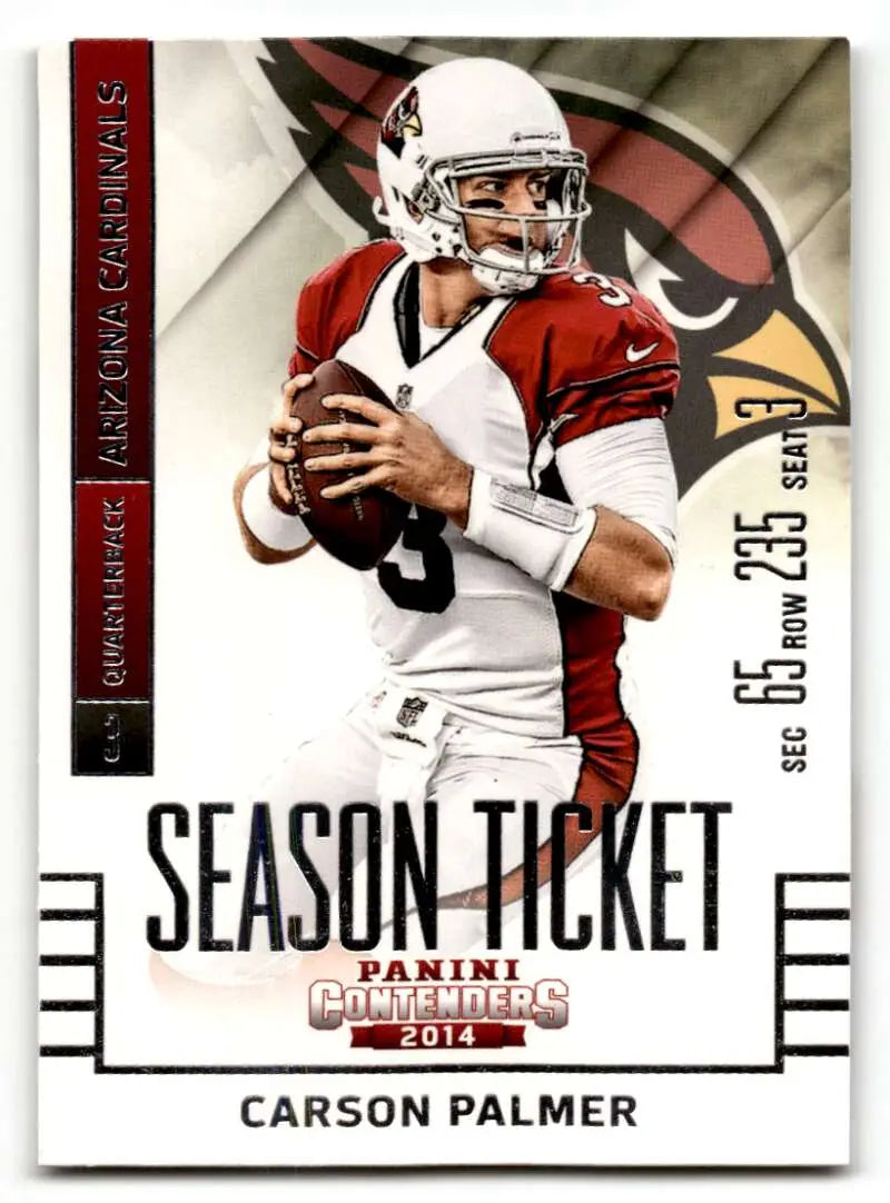 2014 Panini Contenders #25 Carson Palmer    Arizona Cardinals Football Cards NM Near Mint
