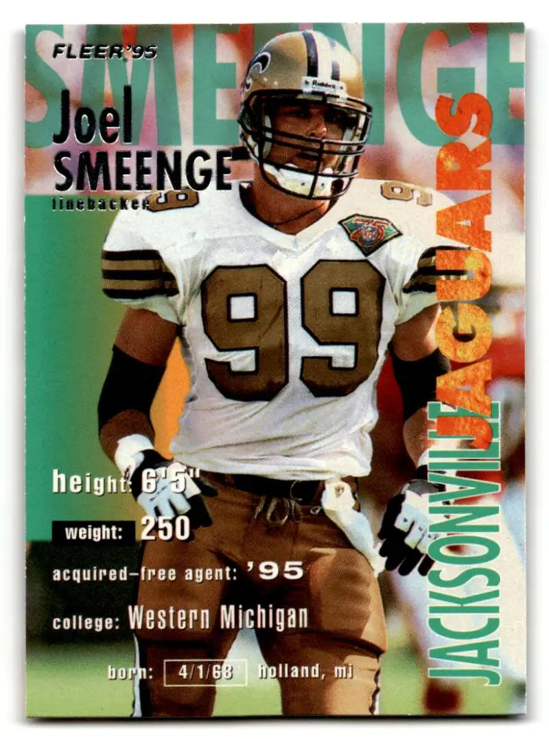 1995 Fleer #173 Joel Smeenge    Jacksonville Jaguars Football Cards NM Near Mint