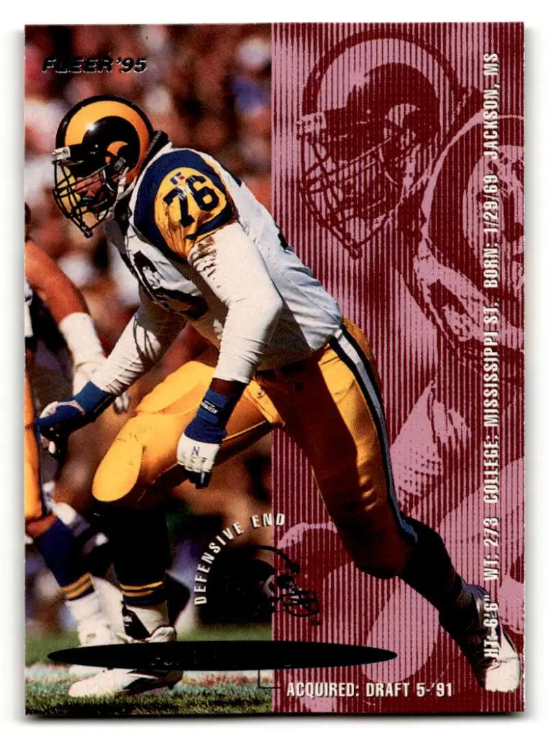 1995 Fleer #212 Robert Young    St. Louis Rams Football Cards NM Near Mint