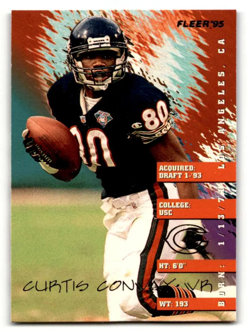 1995 Fleer #53 Curtis Conway    Chicago Bears Football Cards NM Near Mint