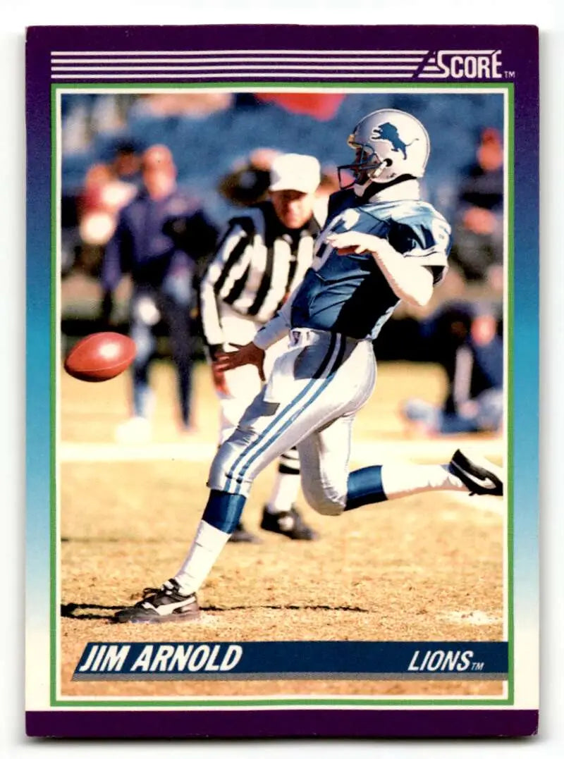 1990 Score #216 Jim Arnold    Detroit Lions Football Cards EX/NM