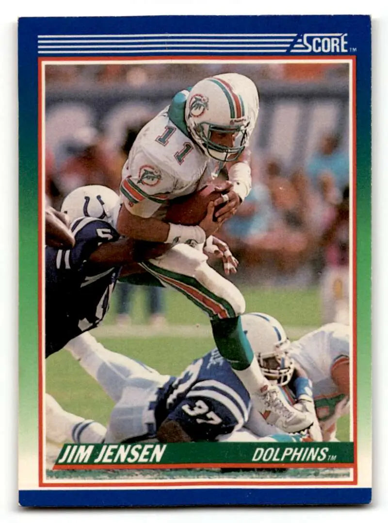 1990 Score #84 Jim Jensen    Miami Dolphins Football Cards EX/NM